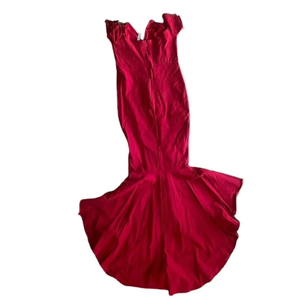 Show-Stopping Off-the-Shoulder Red Mermaid Formal Dress